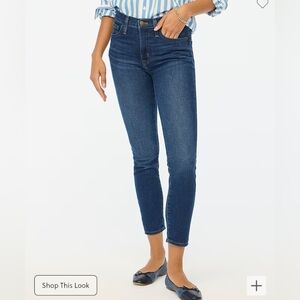 J.crew Women's High rise Skinny jeans in signature stretch, Size 31,Perfect Blue